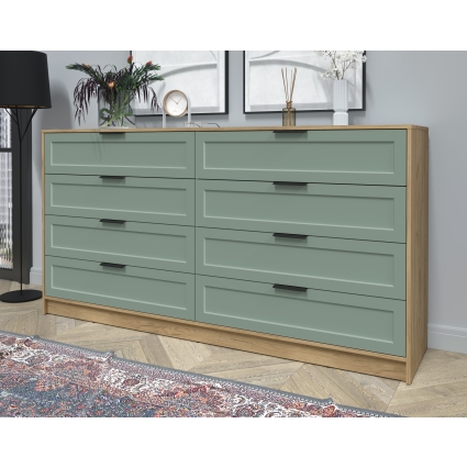 Kомод Тренд КТ-К197 (Дуб золотой ЛДСП/ Мята ЛМДФ) Ш1965 В1020 Г451